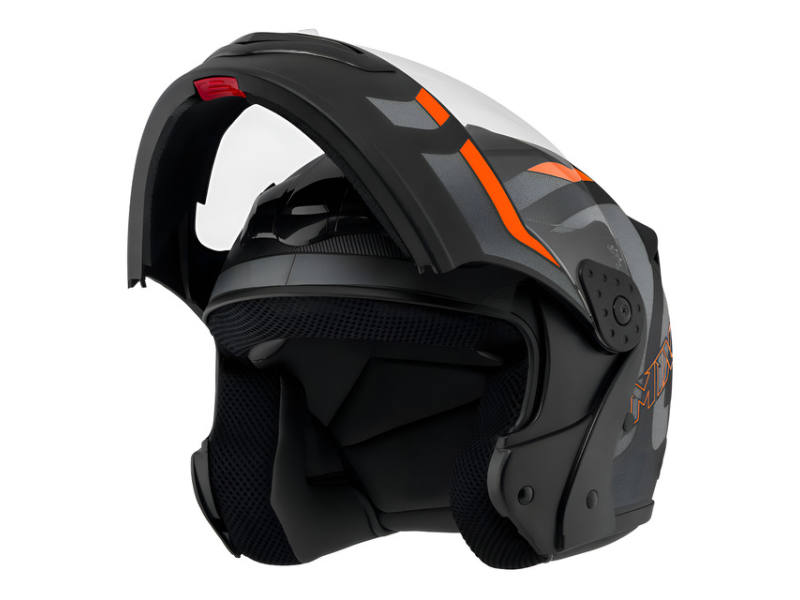 Capacete Robocop Escamoteável Fechado Mixs Gladiator Delta S Cor Cinza Laranja Fosco Tamanho Do Capacete 56